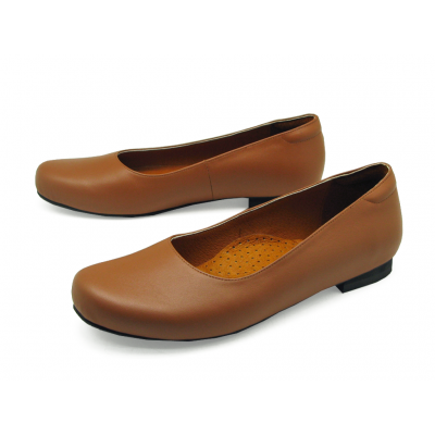 SALE 50% Women Courts Flat SC-77 Tan Nappa